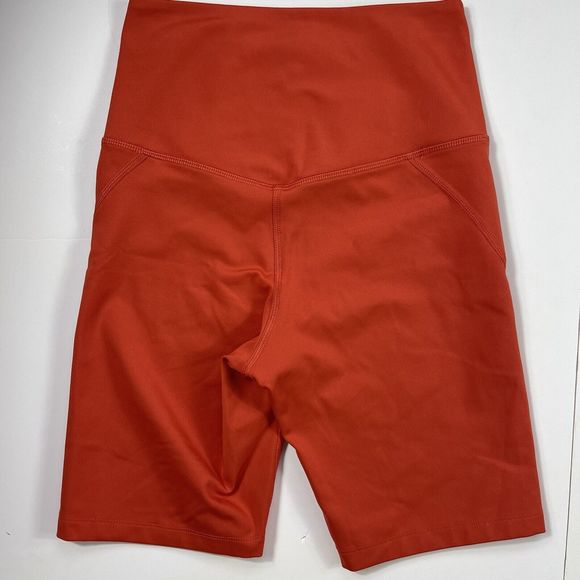 Girlfriend Collective Orange Biker Shorts Women Extra Small Athletic Activewear - Picture 7 of 12